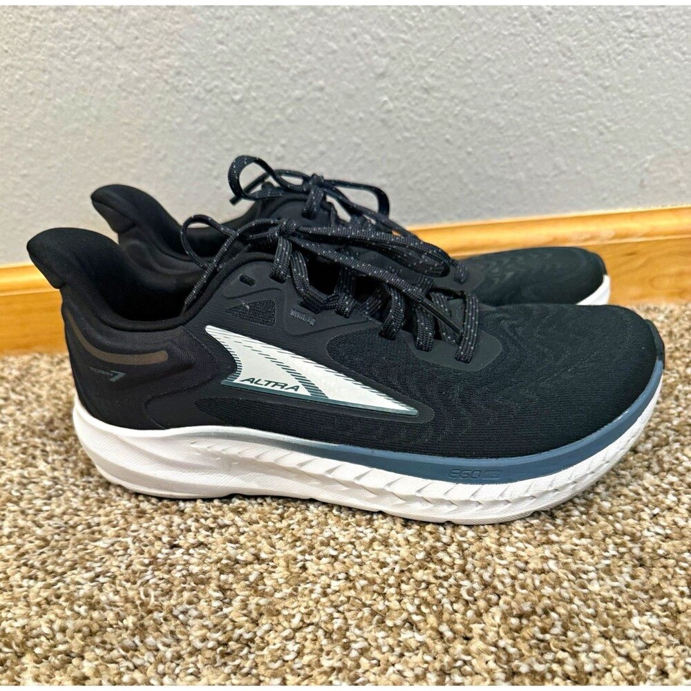 Altra Torin 7 Womens Running Shoes Black/White Lace-Up Low Top Sneakers size 7